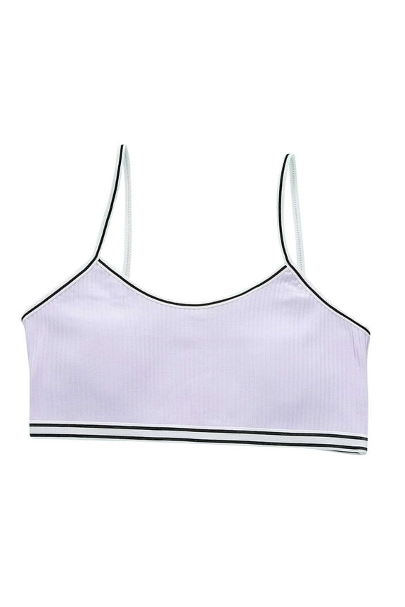 Kids Girls Underwear Bra Vest Children Adjustable Shoulder Strap Underclothes Clothes,Purple,L