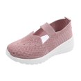 thumbnail image 1 of Kids Girls Wedge Lightweight Slip On Tennis Shoes Toddler Breathable Knit Walking Ballet Flat Sneakers, 1 of 7