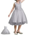 thumbnail image 1 of Kids Girls White Dress Ruffle Toddler Formal Dresses Tea Party Dresses for Girls Girls Dresses Size 4T, 1 of 5