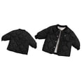 thumbnail image 1 of Kids Girls Winter Coat,Kids Puffer Jacket with Pocket Button Down Black Puffer Coat Windproof Warm Kids Down Jacket Boys Coats Size 3-4 Years, 1 of 4
