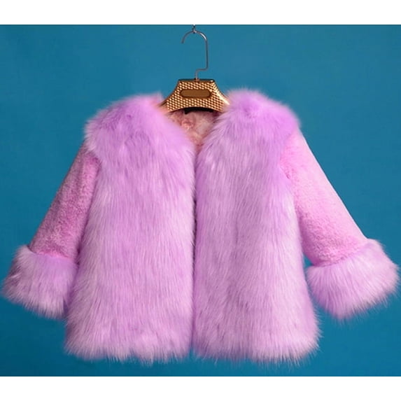 Kids Girls Winter Fur Coat 2019 Elegant Warm Teenage Girl Faux Fur Jackets Outerwear Thick Baby Girl Parkas Children Clothing