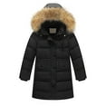 thumbnail image 1 of Kids Girls Winter Hooded Down Coat Jacket Padded Overcoat Lovely Dailywear, 1 of 4
