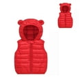 thumbnail image 1 of Kids Girls Winter Red Puffer Vest Puffer Jacket Sleeveless Quilted Vest Winter Warm Down Padded Vest Toddler Boys Girls Puffer Vest 6-12M, 1 of 3