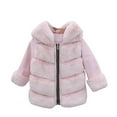 thumbnail image 1 of Kids Girls Zip up Faux Fur Coat with Hood Winter Thick Warm Fleece Fuzzy Hooded Jacket Toddler Boys Cute Outerwear Coats, 1 of 4