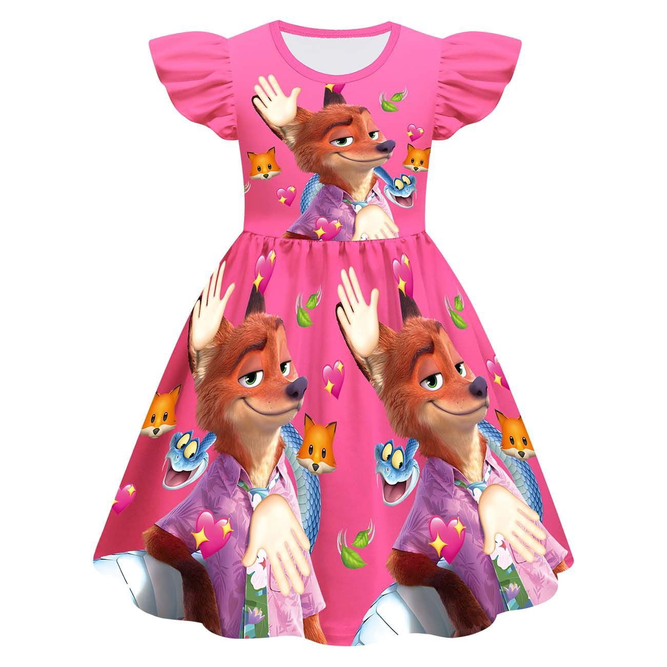 Movie Ruffles Kids Girls Zootopia2 Nick Judy Gary Snake Movie Cartoon Graphics ...