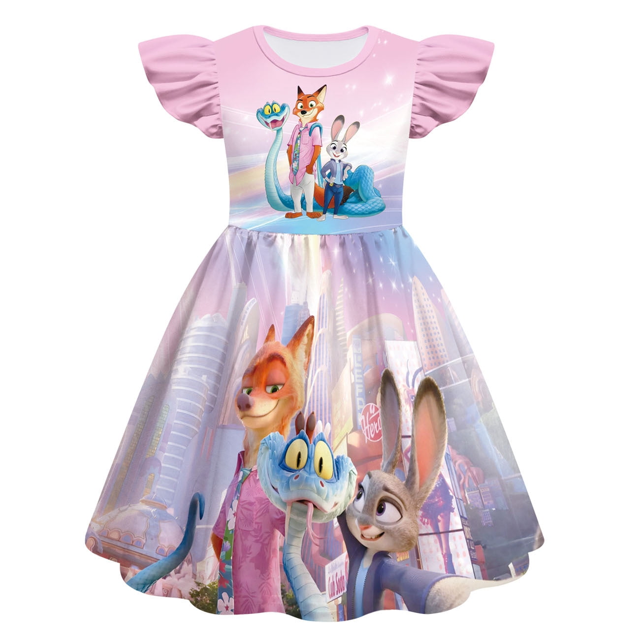 Movie Ruffles Kids Girls Zootopia2 Nick Judy Gary Snake Movie Cartoon Graphics ...