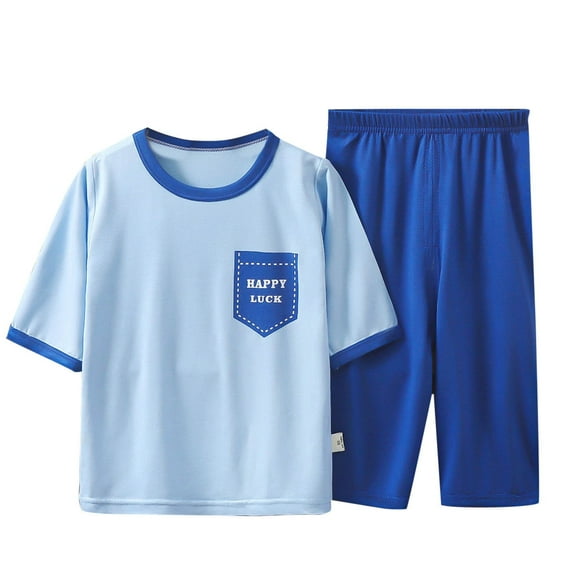 Kids Girls' and Boys Clothes Summer 2-Piece Outfits Set Crew Neck Basic Tee And Elastic Waist Wide Leg Pants Set Size 1-16 Years