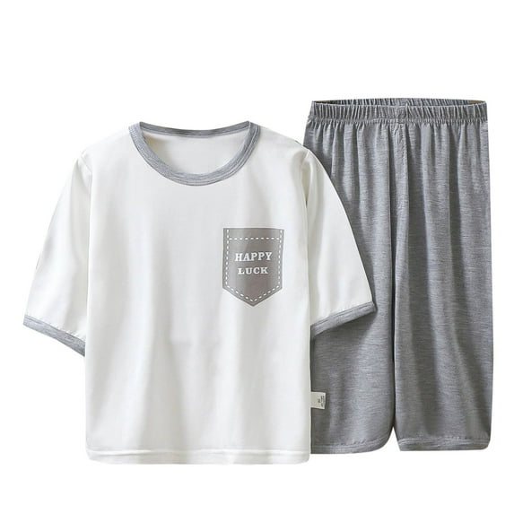 Kids Girls' and Boys Clothes Summer 2-Piece Outfits Set Crew Neck Basic Tee And Elastic Waist Wide Leg Pants Set Size 1-16 Years