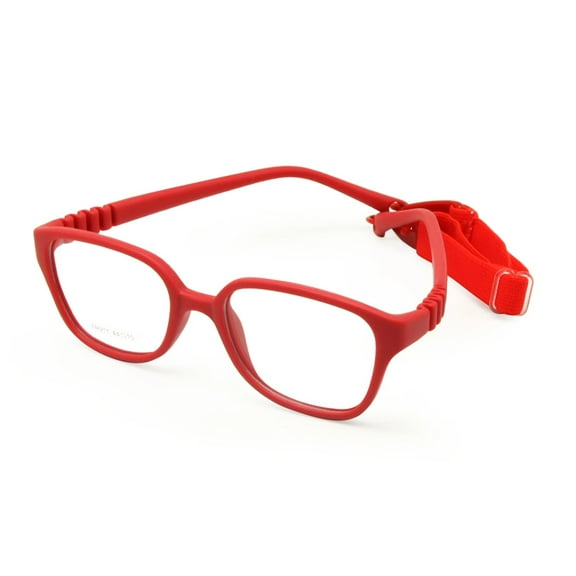Kids Glasses Frame with Strap Bendable Optical Children Glasses Boys & Girls One-piece No Screw Age 2-3Yrs Size 44
