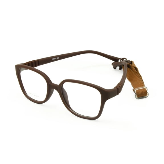 Kids Glasses Frame with Strap Bendable Optical Children Glasses Boys & Girls One-piece No Screw Age 2-3Yrs Size 44