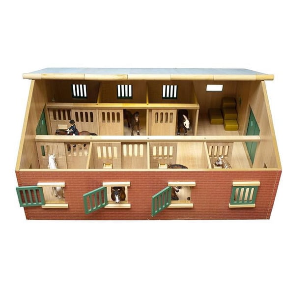 Universal Hobbies 1/24 Kids Globe Wooden Horse Stable with 7 Stalls 610595