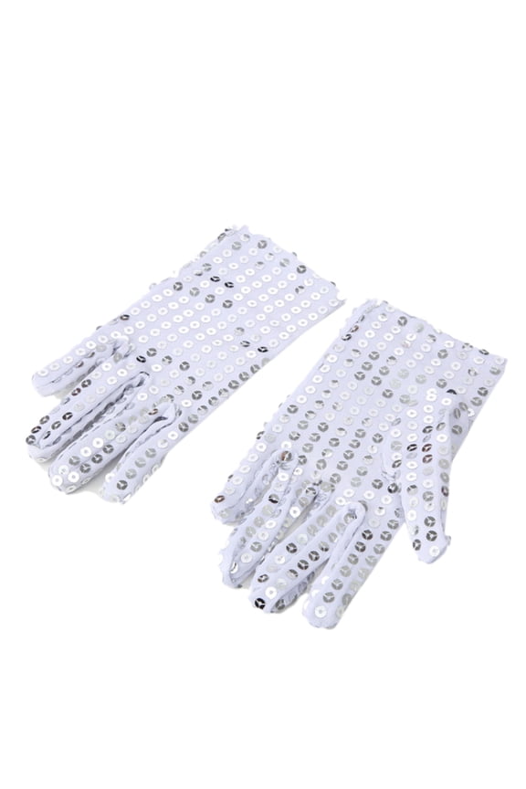 Kids Gloves Short Sequined Performance Gloves for Girls First Communion Gloves Party Pageant Princess Gloves