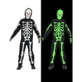 thumbnail image 1 of Kids Boys Halloween Skeleton Costume Glowing in The Dark with Mask Gloves Fancy Dress Outfit Green 4-12 Years, 1 of 5