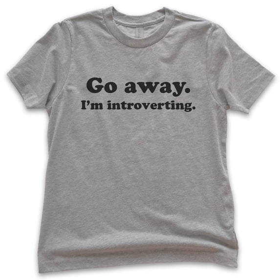 Kids Go Away I'm Introverting T-shirt, Youth Kids Boy Girl T-Shirt, Awkward Shirt, Introvert Shirt, Dark Heather Gray, X-Small