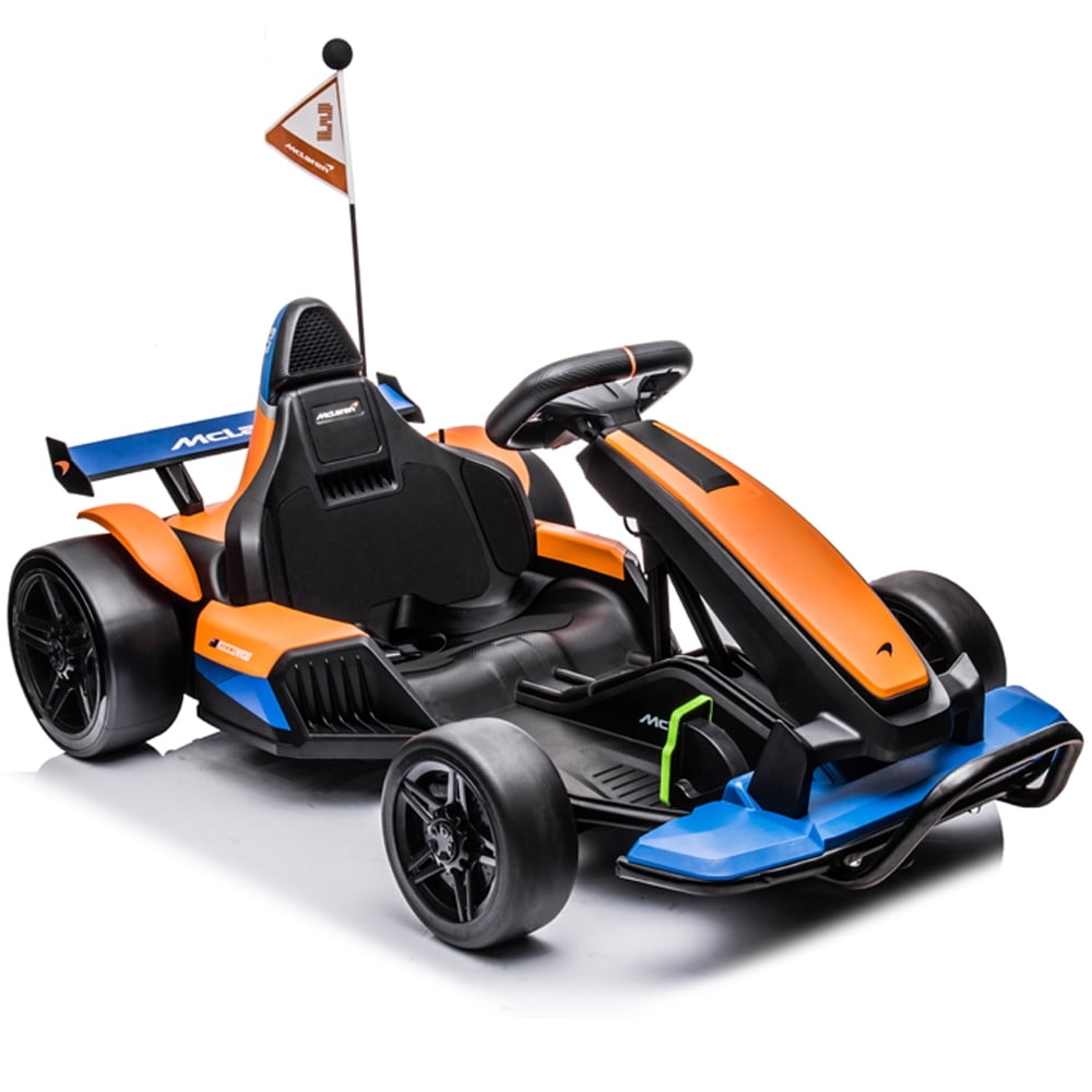 Go Kart for Kids Boys Girls, BTMWAY 24V Licensed Mclaren Kids Go Kart, Kids  Ride on Toys with Bluetooth, Music, LED Light, Battery Powered Pedal Go Kart  for 6 - 12 Years