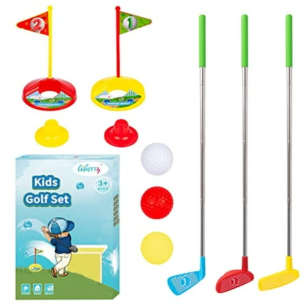 Kids Golf Club Set,Retractable Toy Golf Clubs for Toddlers,Mini Golf Set for Children Age 2 3 4 5 Years Old