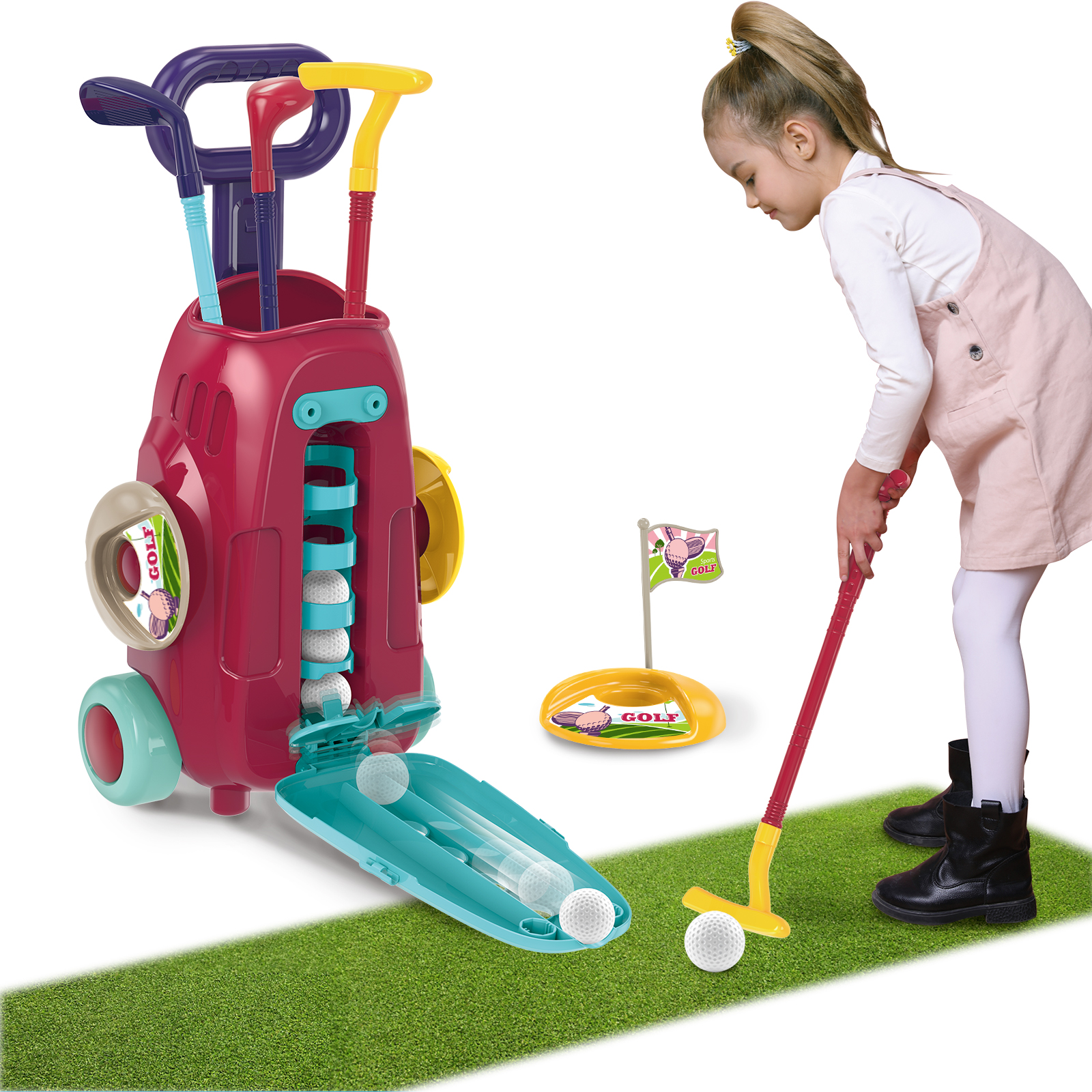 Kids Golf Club Set Toddler Golf Ball Game Play Set Sports Outdoor