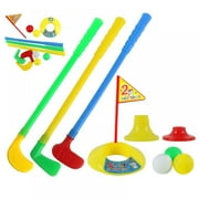 Kids Golf Clubs Set, Golf Toy with 3 Golf Clubs, 1 Practice Holes, 2 Golf Tees & 3 Balls, Early Educational, Outdoors Exercise Toy for Kid Ages 1 2 3 4 5 Years Old, Boys & Girls