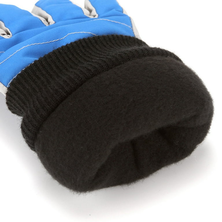 Kids Golf Gloves Toddler Gloves Blue Snow Gloves Skiing Waterproof Mittens L