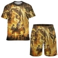 thumbnail image 1 of Kids Goosebumps Short Sleeve T-Shirt And Shorts Outfit Set Athletic Mesh Shorts Set for Boys, 1 of 7