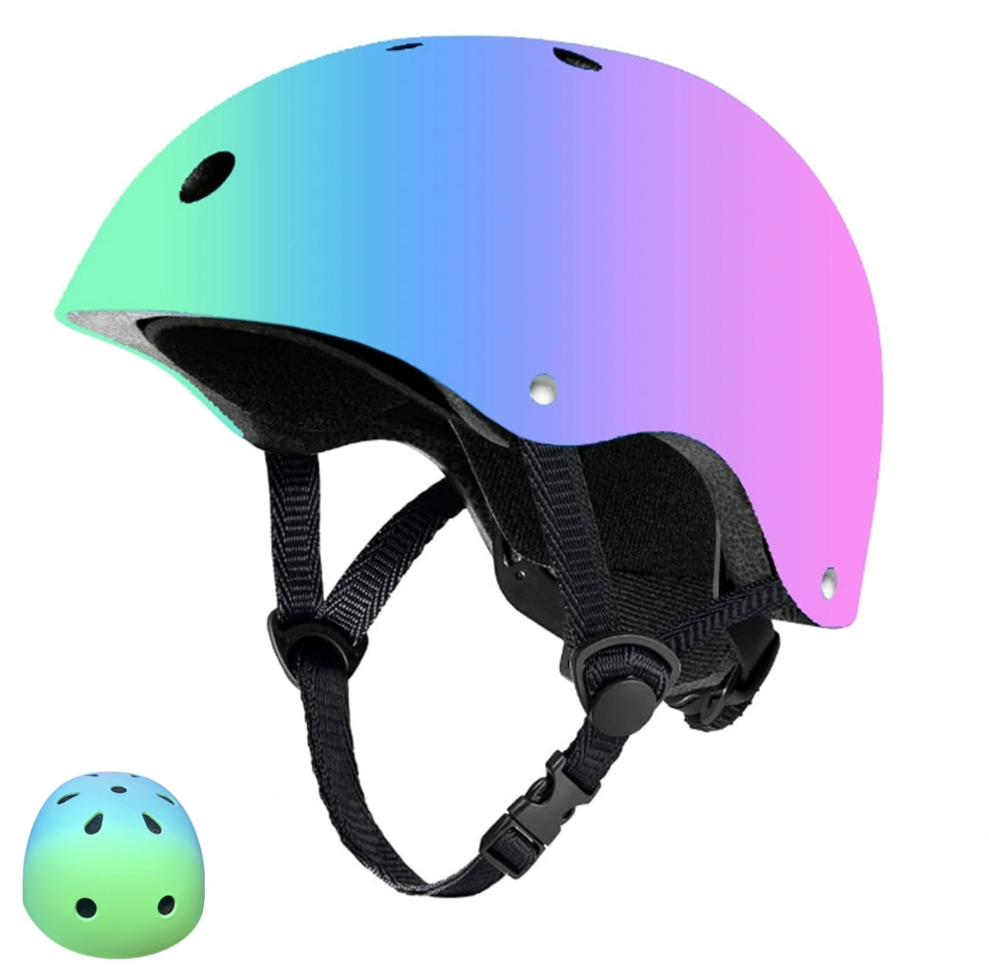 Yuphony Kids Gradient Color Bike Helmet Toddler Helmet Ages 2-8 Years Old Boys Girls Multi-Sport Helmet Adjustable Cycling Multi-Sport for Football Roller Skating Scooter