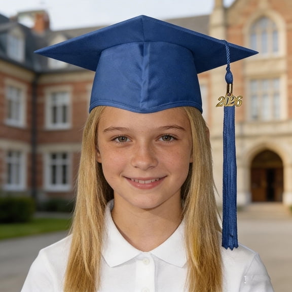 Kids Graduation Cap Navy Cap with Tassel Graduation Celebration