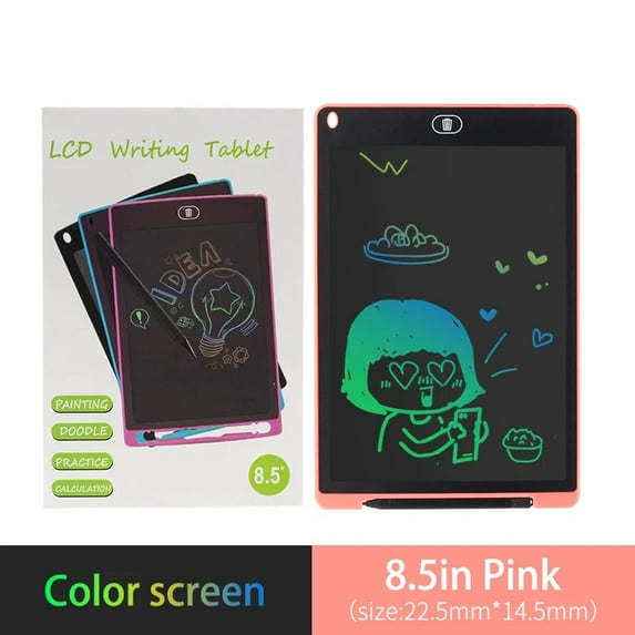Kids Graffiti Sketchpad Toys 8.5 Inch LCD Writing Tablet Children's Magic Slate Drawing Blackboard Screen Educational Kids Gift (8.5-C-Pink)