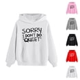 thumbnail image 1 of Kids Graphic Hoodie Funny Naughty Noisy Boy Girl Long Sleeve Hooded Sweatshirt with Pockets for Boy Girl Pullover Tops, 1 of 1