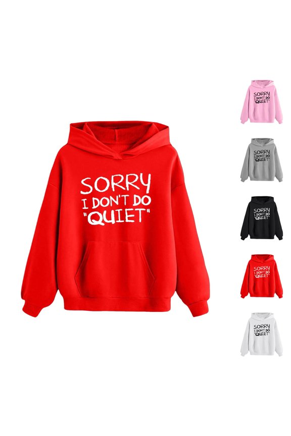 Kids Graphic Hoodie Funny Naughty Noisy Boy Girl Long Sleeve Hooded Sweatshirt with Pockets for Boy Girl Pullover Tops