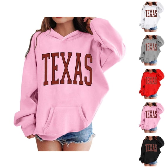 Kids Graphic Hoody Sweatshirt Girls Boys Cute Print Pullover, Long Sleeve Crewneck Soft Top School Outfits