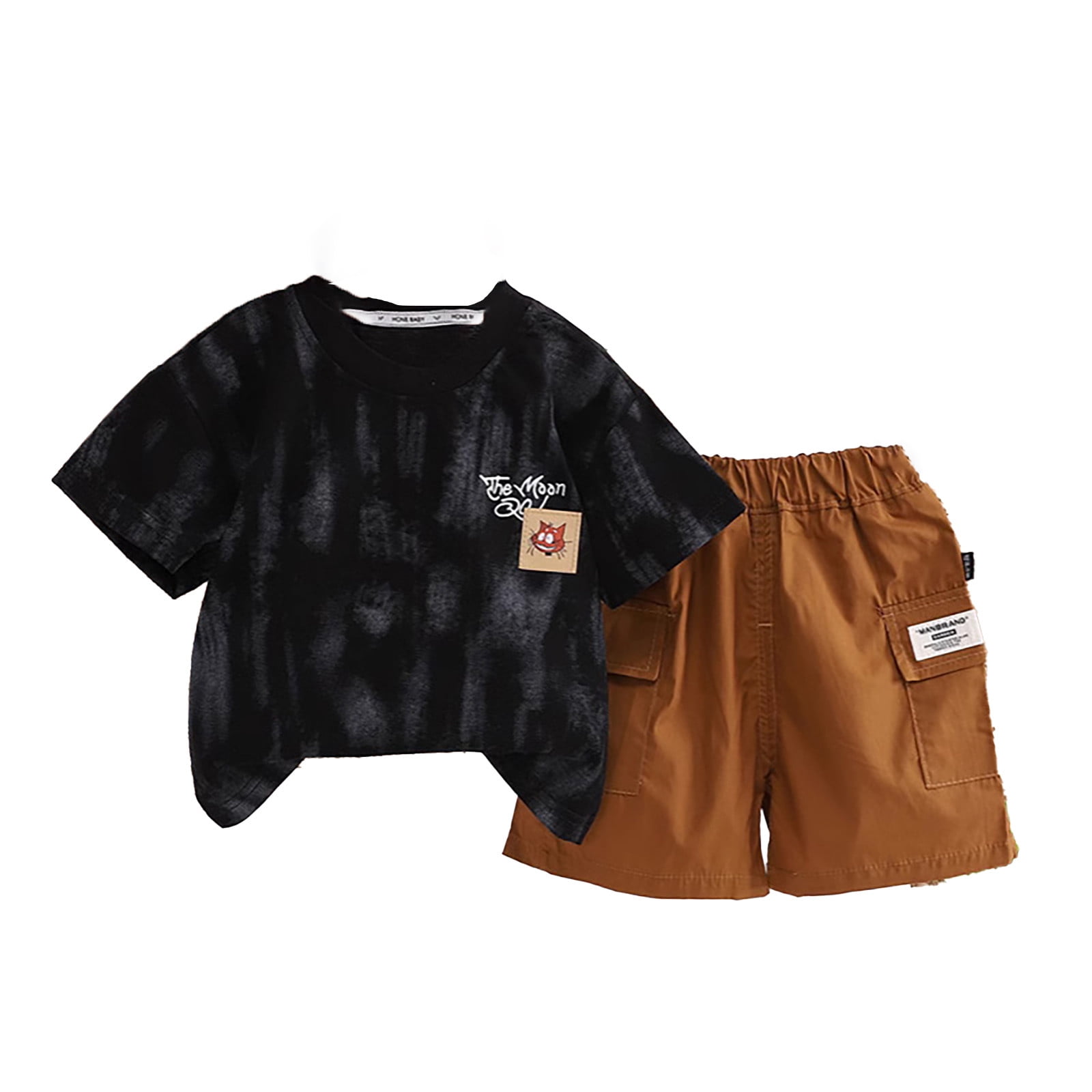 Kids Graphic Set Short Sleeve Tie Dye Two Piece Outdoor Schoolhome ...