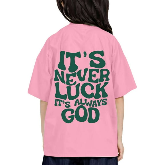 Kids Graphic Short Sleeve T Shirt Soft Round Neck Tee For Girls Comfortable Casual Top