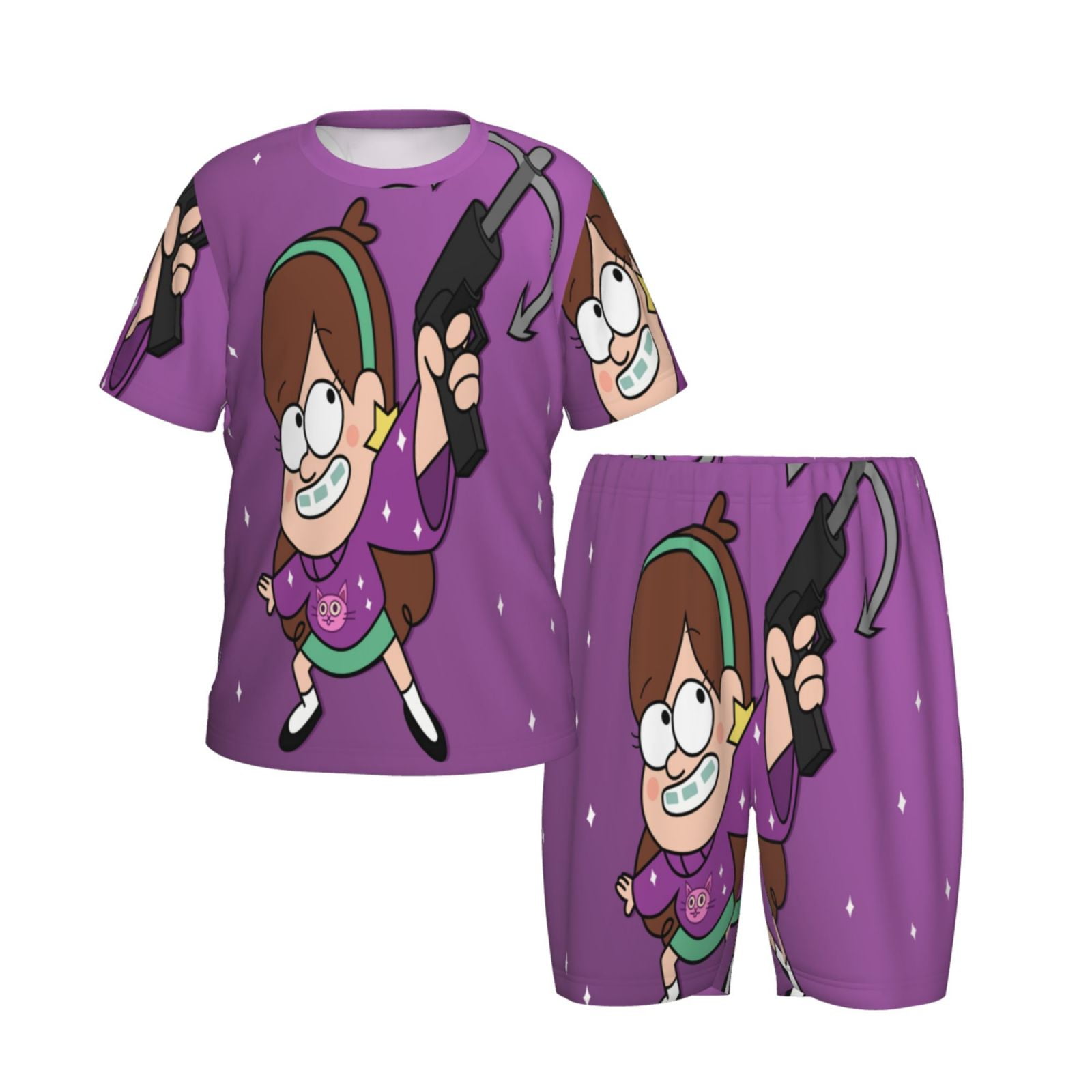 Kids Gravity Falls Pajama Set Kids Cartoon Tee Shirt And Short Set 2PCS ...