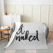 Kids Gray Leopard Fleece Throw Blanket Baby Get Naked Flannel Blanket Plush Fuzzy for Boys Girls Teens Modern Urban Cheetah Simple Bedroom Decor Breathable Soft Lightweight 30" x 40"