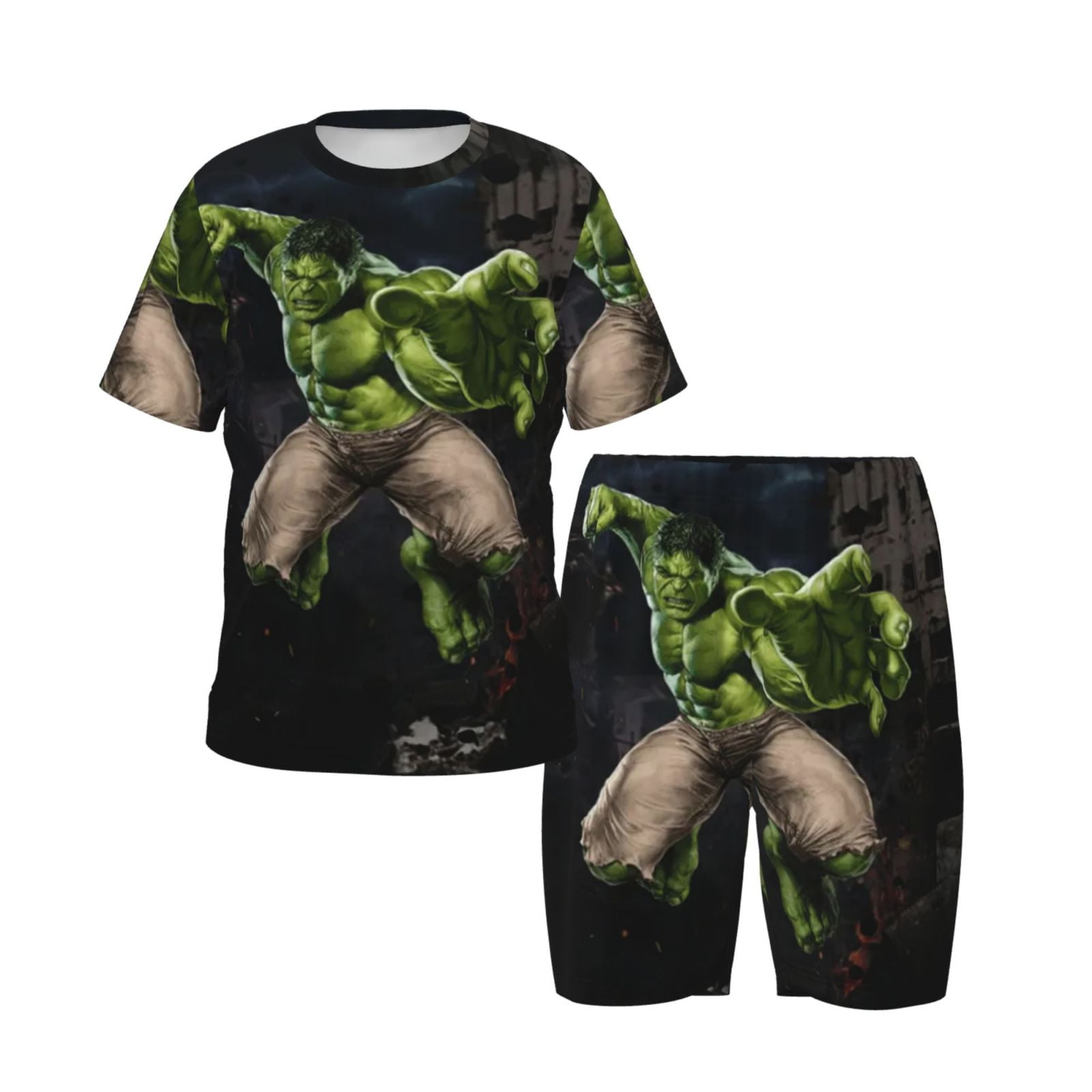 Kids Green Hulk Pajamas Set Cartoon Shirts And Short Set Summer Pajama Pants Set For Boys Girls Walmart