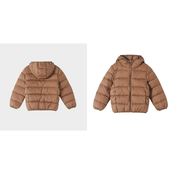 Kids Grils Winter Coat,Kids Puffer Jacket Zip Up Jacket Coffee Coat Windproof Warm Puffer Jacket Kids Boys Coats Size 5-6 Years