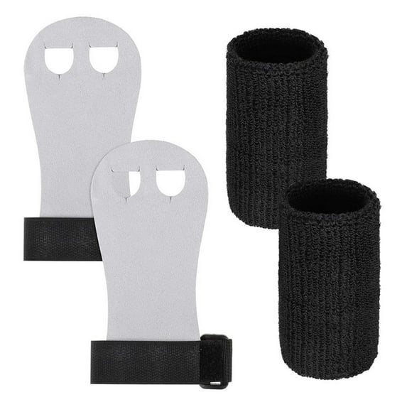 Kids Grip Gloves Wrist Support Gymnastics Grips Training Gloves and Wrist Wraps Fitness Set for Girl and Children