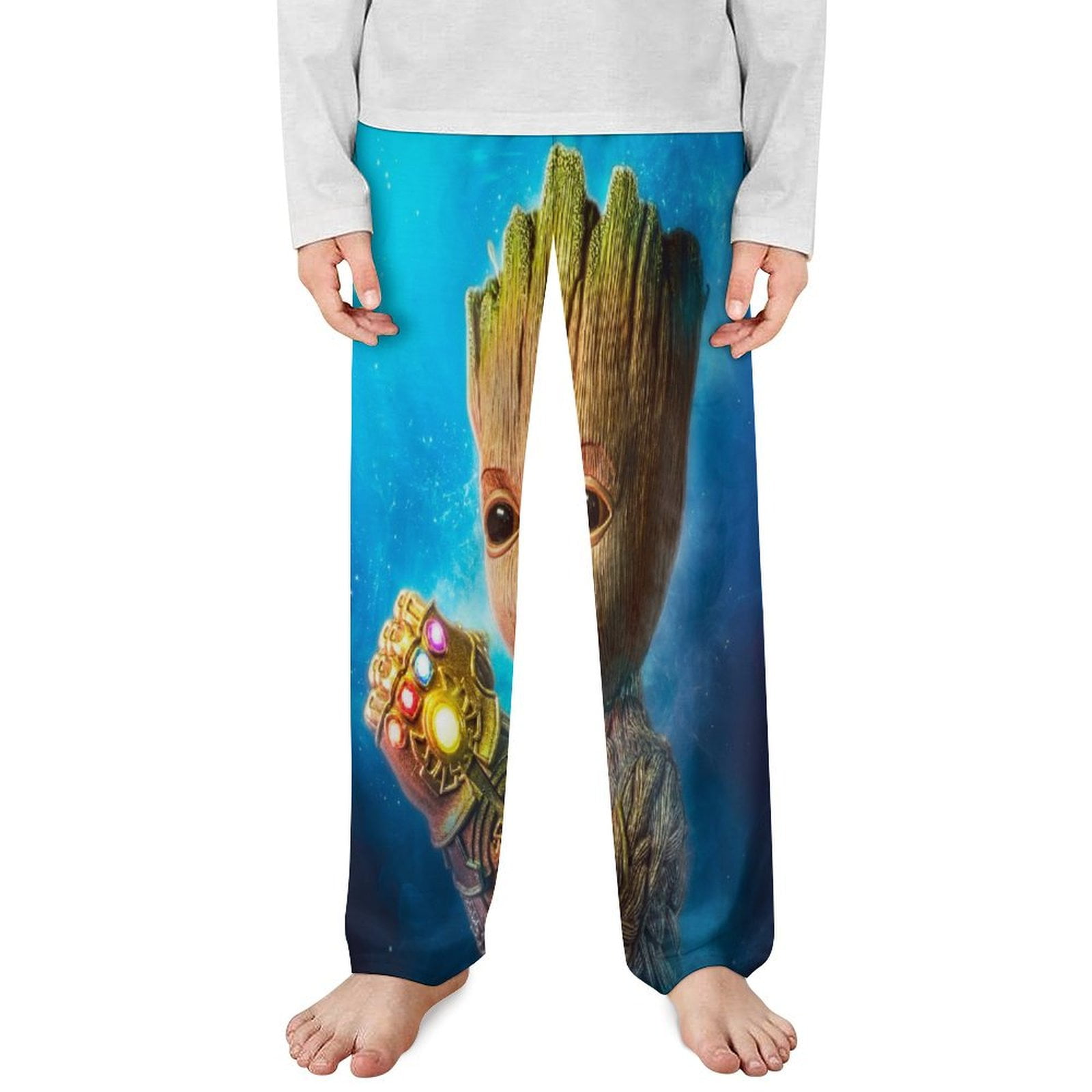 Kids Groot Pajamas Pants Cartoon Print Pants Causal Sleep Bottoms For ...