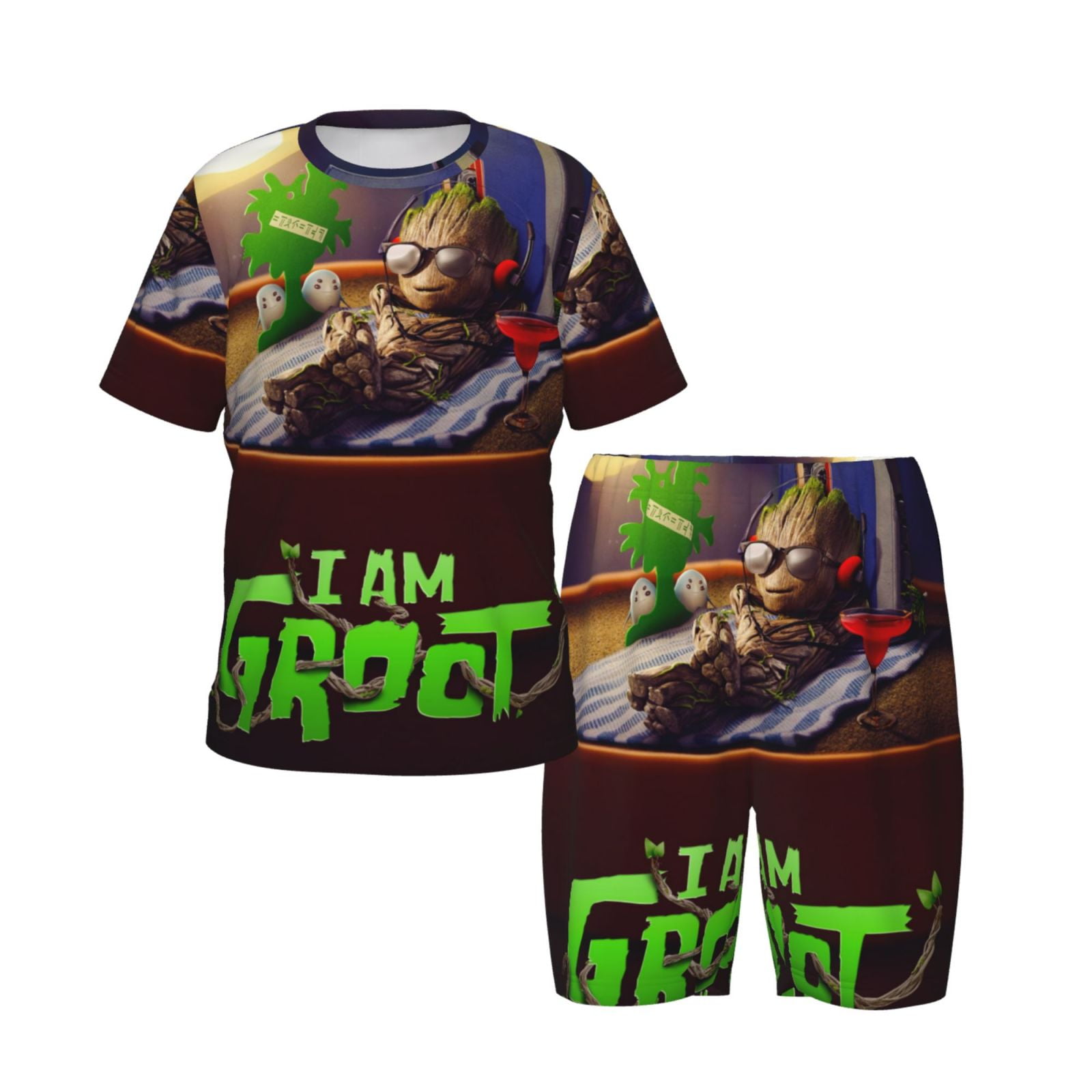 Kids Groot Pajamas Set Cartoon Shirts And Short Set Summer Pajama Pants Set For Boys Girls Walmart