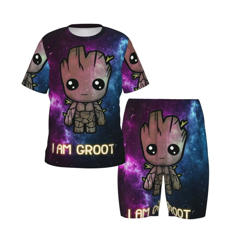 Kids Groot Pajamas Set Cartoon Shirts And Short Set Summer Pajama Pants Set For Boys Girls Walmart