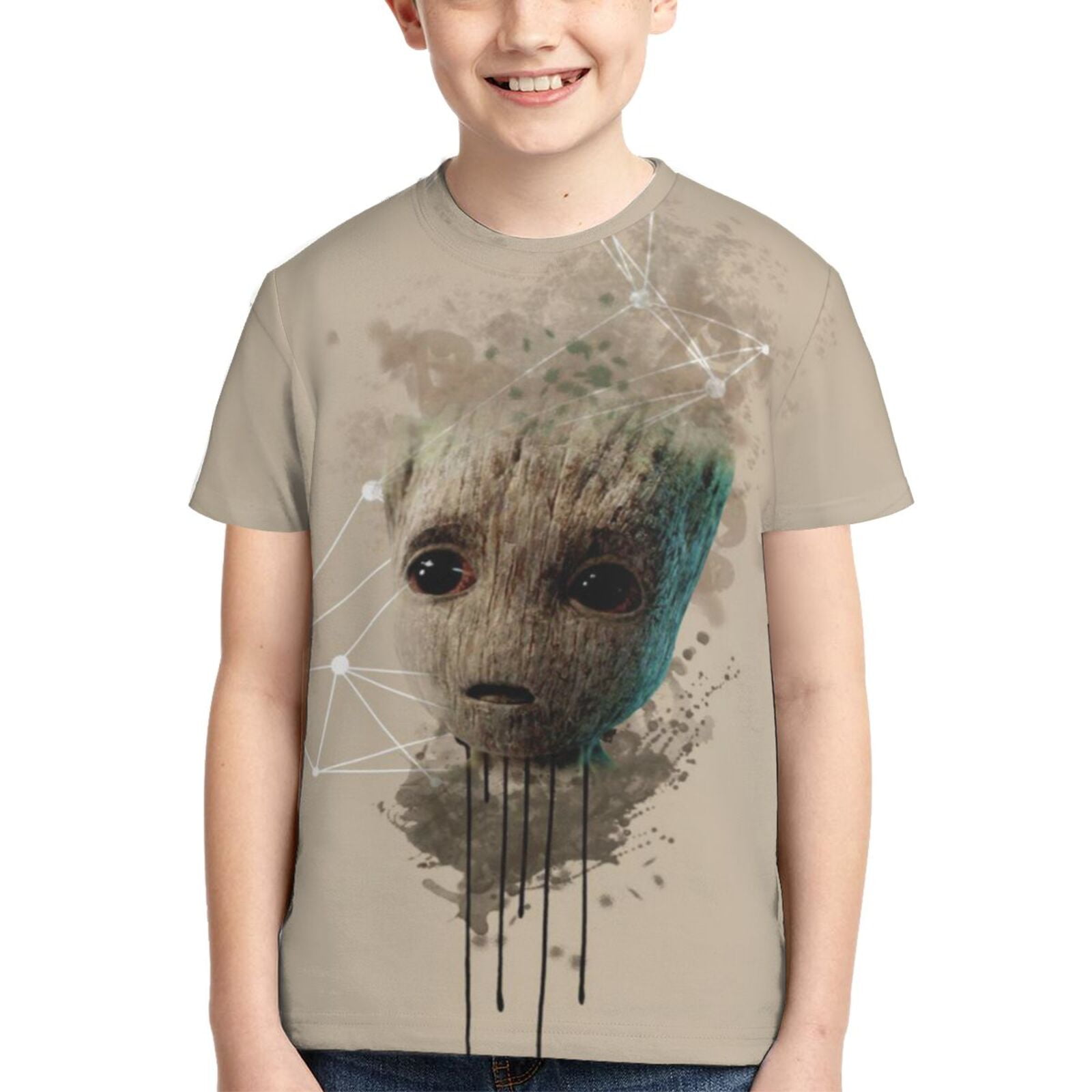 Kids Groot Shirts Anime T-Shirt Novelty 3d Printed Short Sleeve Cartoon ...