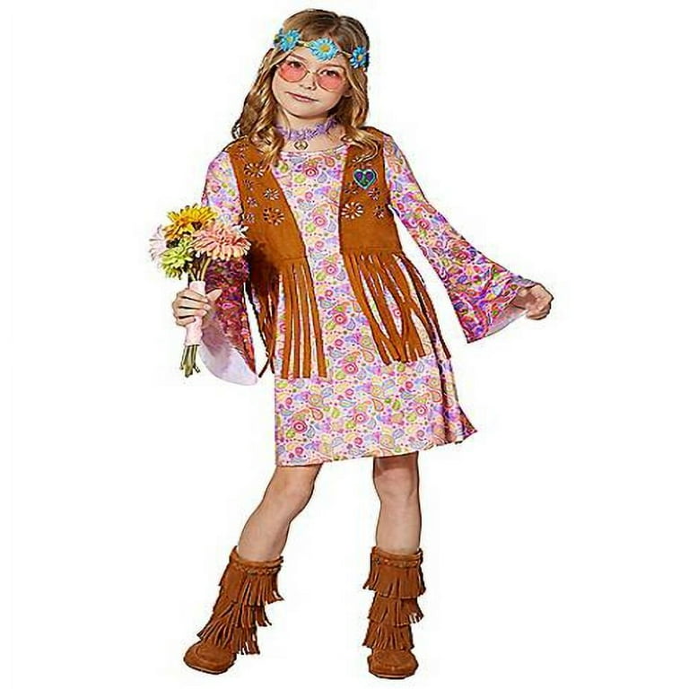 Kids Groovy Gal Hippie Costume Child Small Walmart