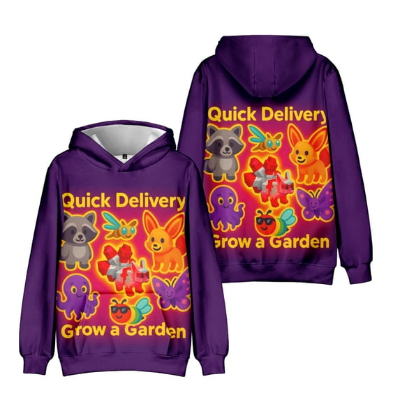 Kids Grow A Garden Character Group Hoody Boys Grow A Garden 3D Figure Sweatshirt for Fans Gift