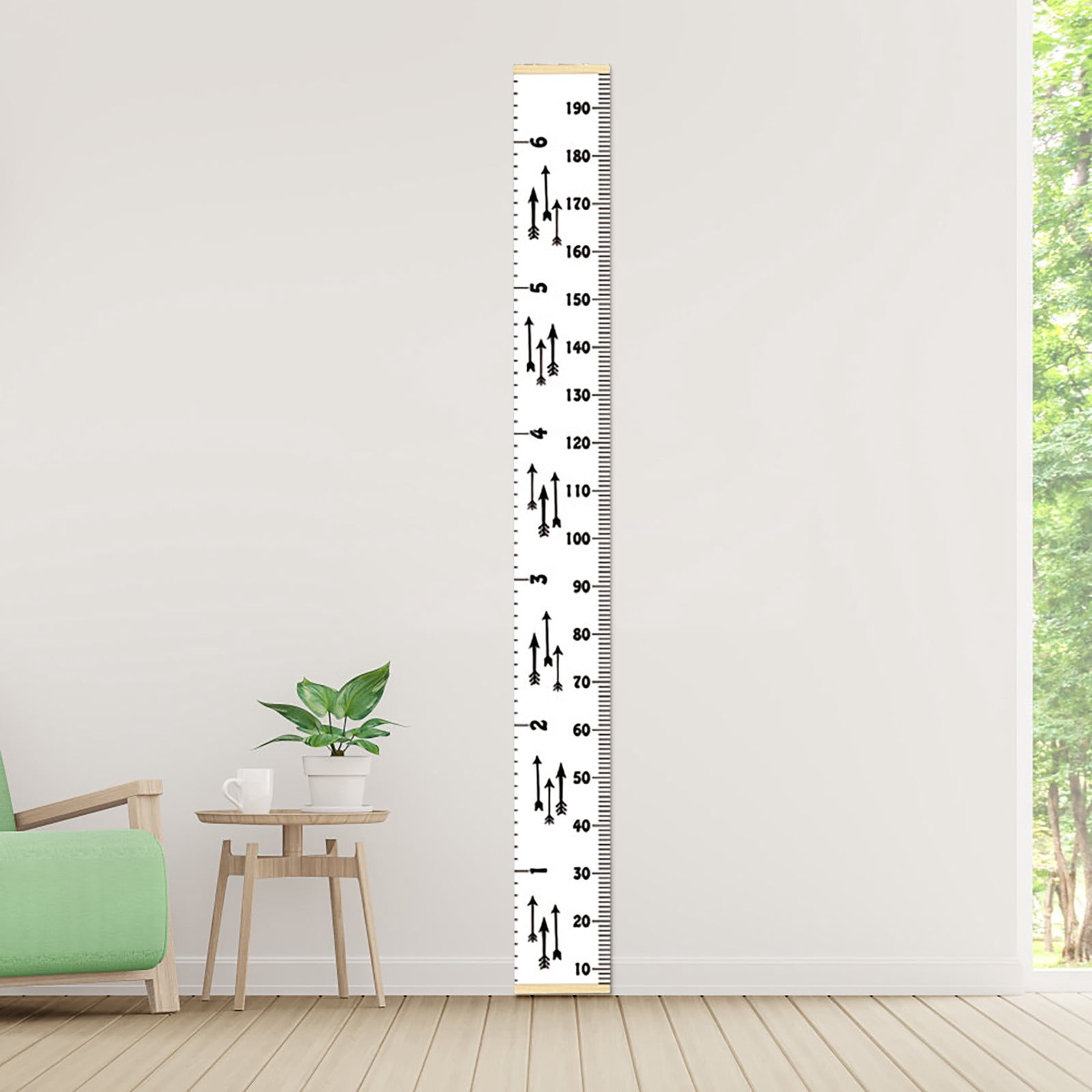 Image showcasing Kids Growth Chart Wall Hanging, Scandinavian Nursery Decor Height ...