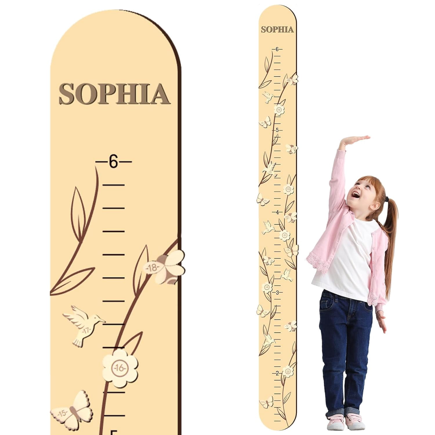 Kids Growth Height Chart for Wall 63