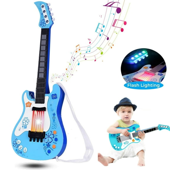 Kids Guitar for Children, Music Toys Guitar Electric Guitar for Kids Toddler Electric Sounds Best Toy Musical Instrument Toys for 3 4 5 Year Old Girls Boys Gifts, Blue