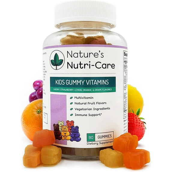 Kids Gummy Vitamins - Fun, Chewy Vitamins for Health & Growth - Vegetarian Gummy Multivitamin, 90