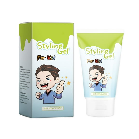 Kids Hair Gel, Non-Greasy Styling Gel for Kids, Little Boys Non-Greasy Hair Styles Setting Gel with Fast Acts,Hair Care Products for Performances, Masquerade, Home, School, Traveling, Photography