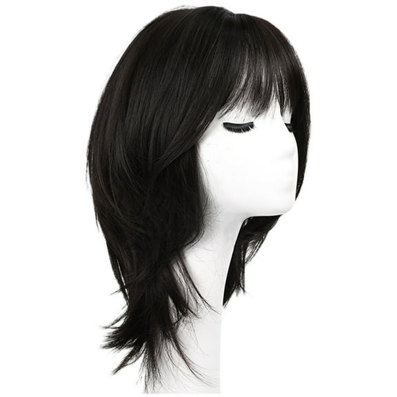 Kids Hair Gel Women's Wig Long Hair Inner Buckle Collarbone Hair Cover Adjustable And Slanting Air Bangs Wig Expression Braiding Hair