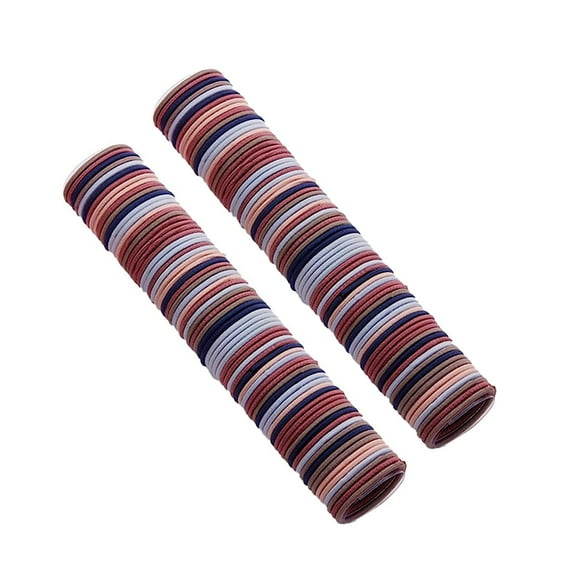 Kids Hair Ties, Elastic Hair Bands, 100PCS Soft Mini Hair Elastics for Girls, No Damage Hair Accessories, Durable Stretchy Cotton Hair Circles for Braids, Ponytails, Daily Use